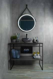 Раковина Gid Mnc480 54432 накладная под камень глянцевая 32x32x15.5